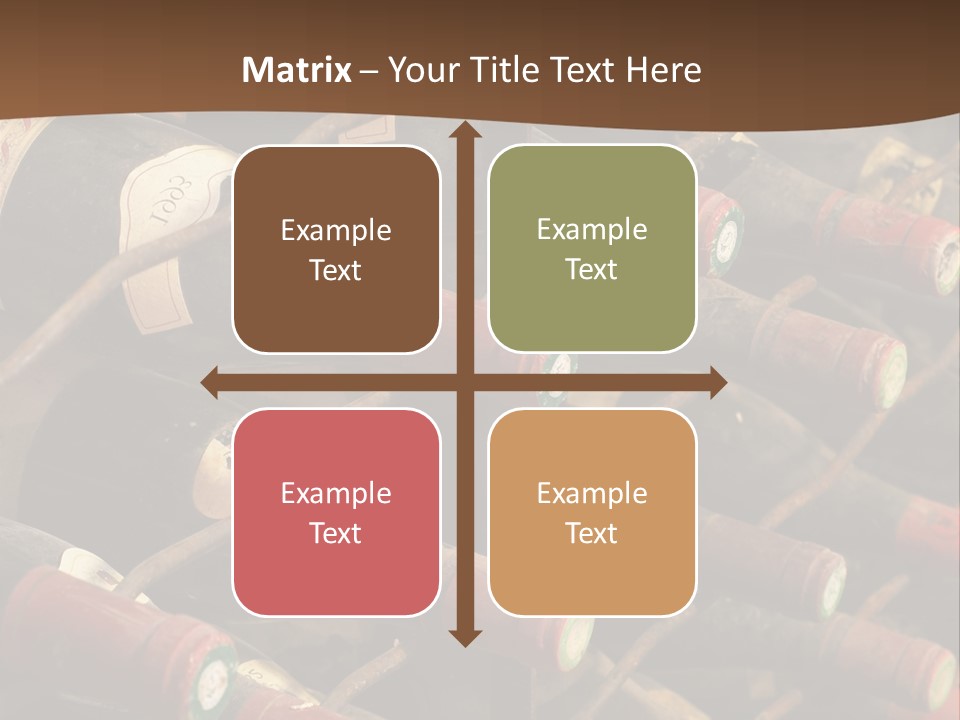 Vineyard Cellar With Old Bottles PowerPoint Template