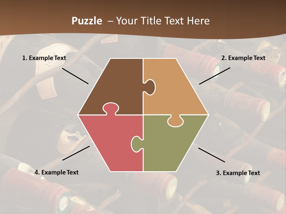 Vineyard Cellar With Old Bottles PowerPoint Template