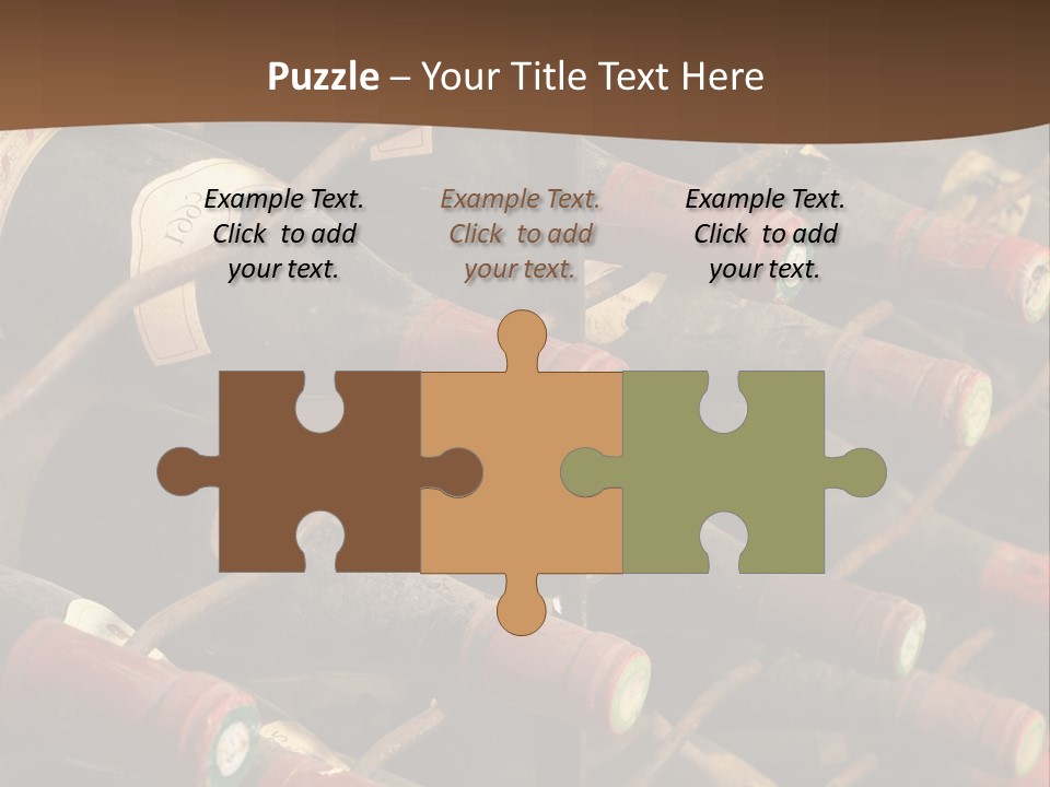 Vineyard Cellar With Old Bottles PowerPoint Template