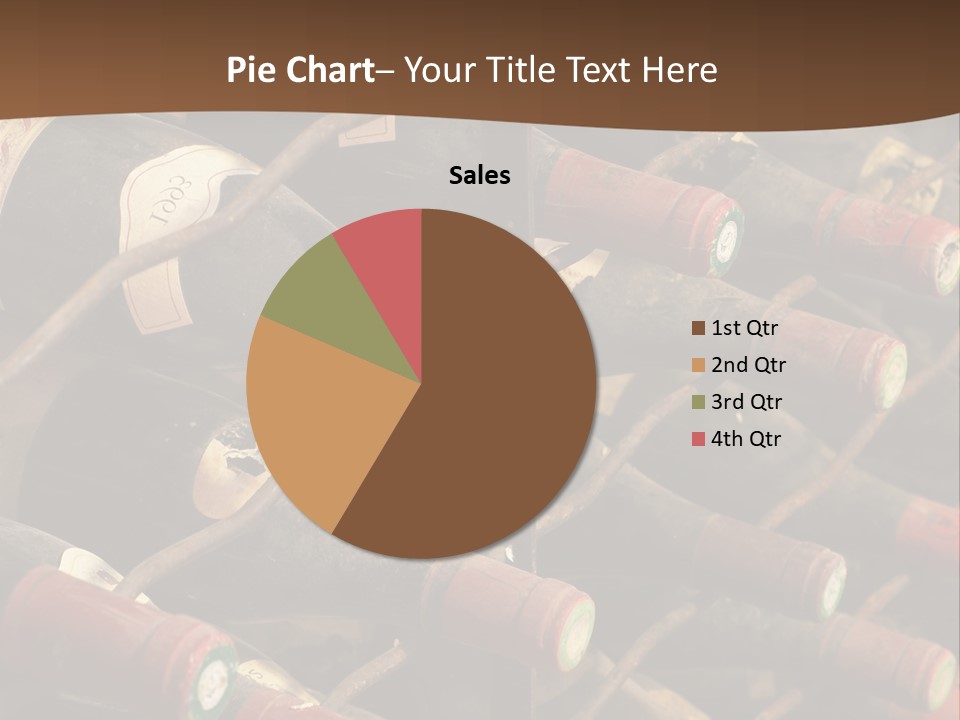 Vineyard Cellar With Old Bottles PowerPoint Template