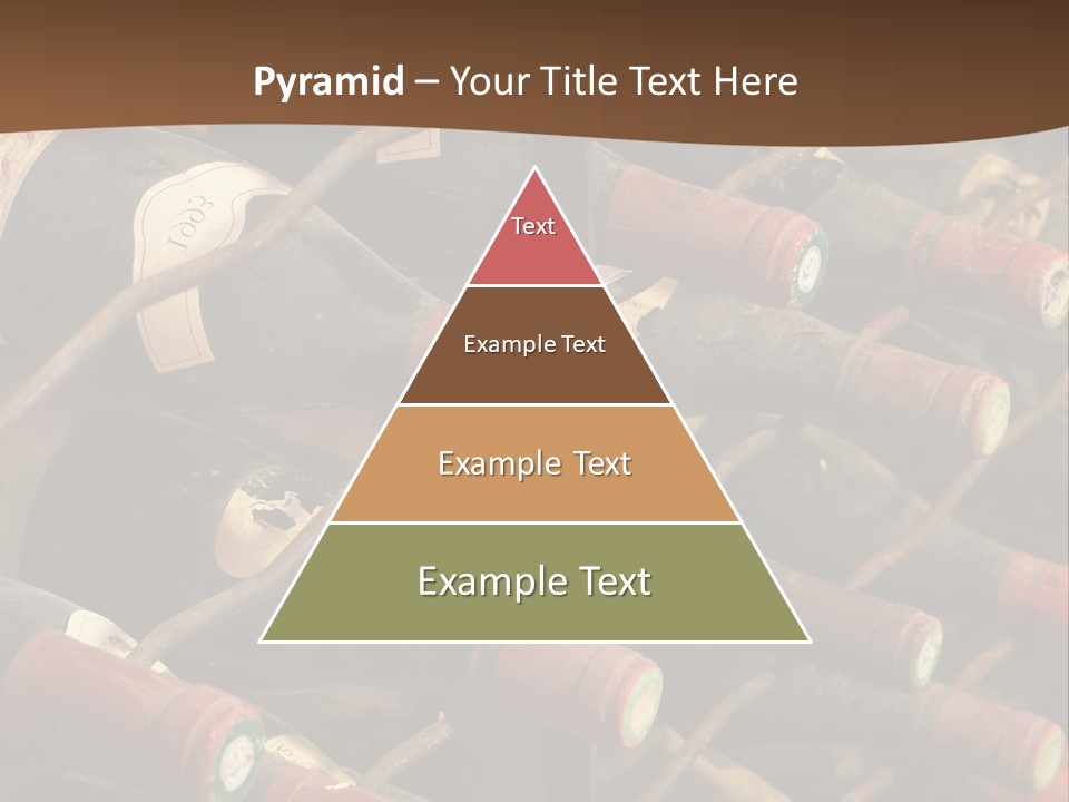 Vineyard Cellar With Old Bottles PowerPoint Template