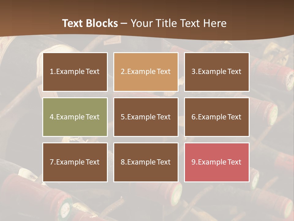 Vineyard Cellar With Old Bottles PowerPoint Template