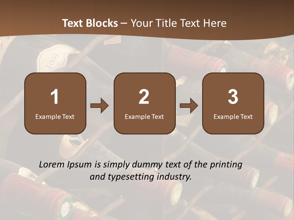 Vineyard Cellar With Old Bottles PowerPoint Template