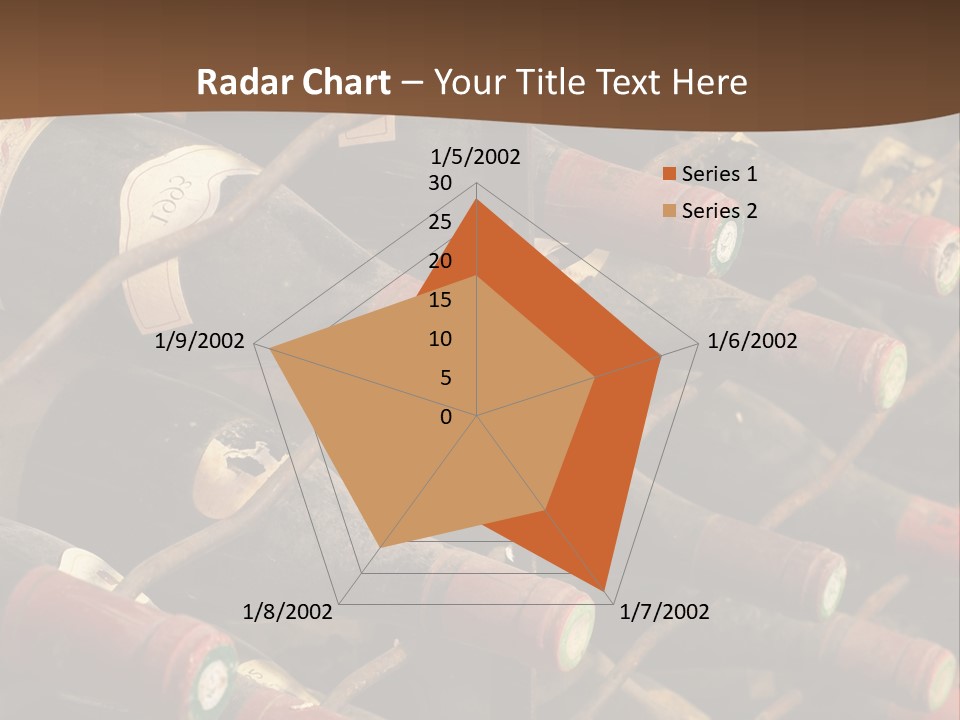 Vineyard Cellar With Old Bottles PowerPoint Template