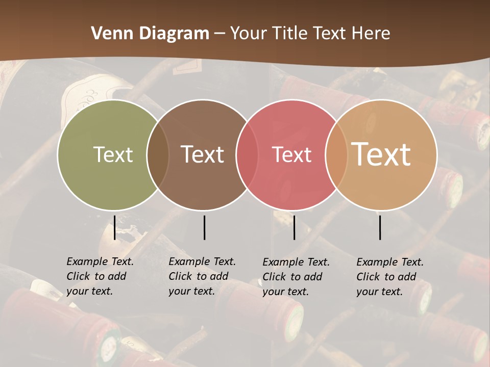 Vineyard Cellar With Old Bottles PowerPoint Template