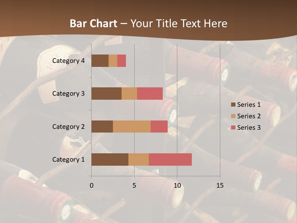 Vineyard Cellar With Old Bottles PowerPoint Template