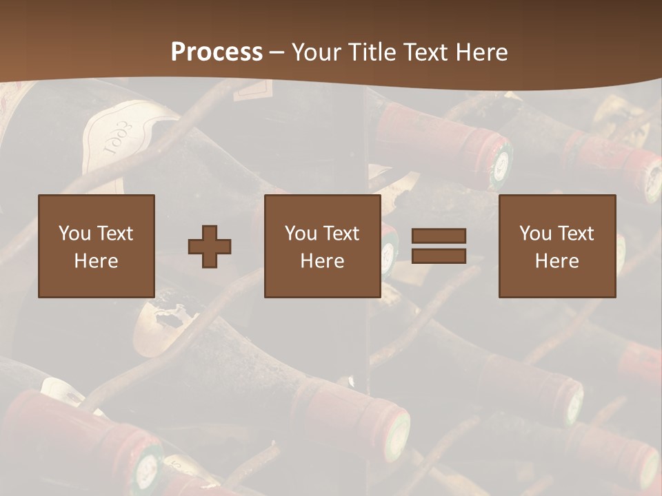 Vineyard Cellar With Old Bottles PowerPoint Template