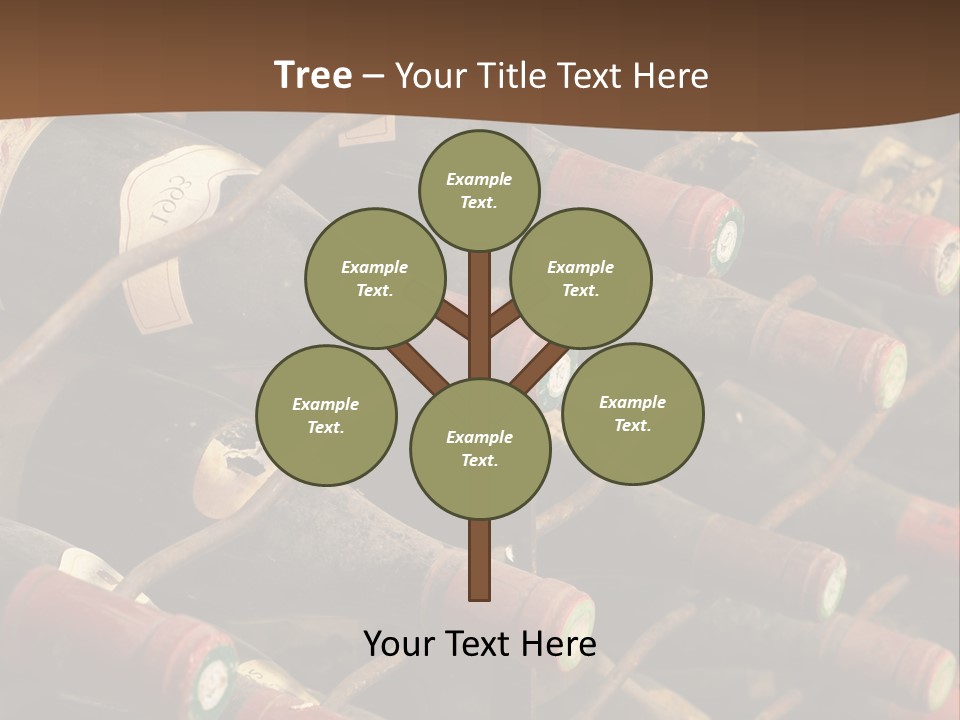 Vineyard Cellar With Old Bottles PowerPoint Template