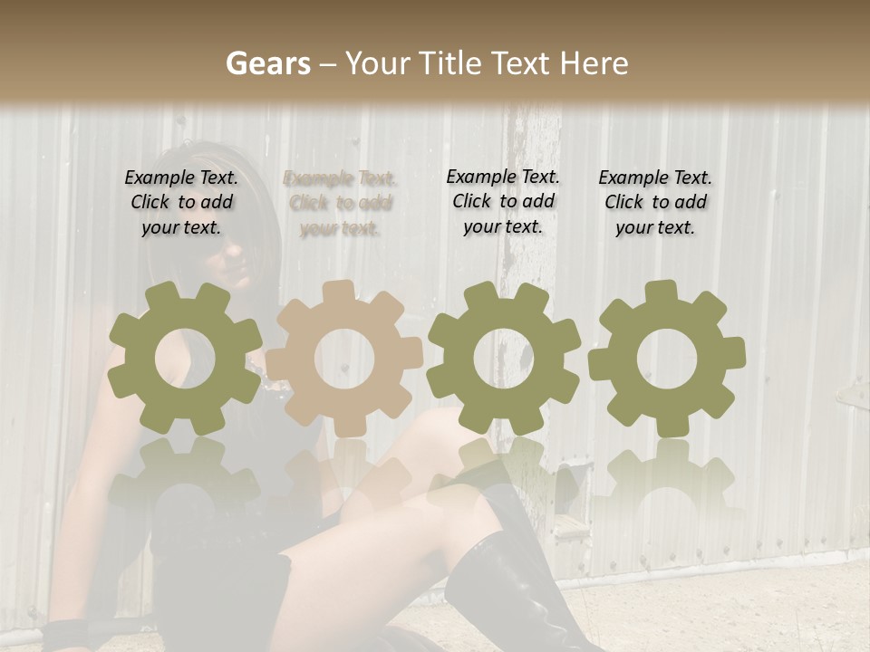 She's Tough, And She's Hot,...And She Looks Good Too PowerPoint Template