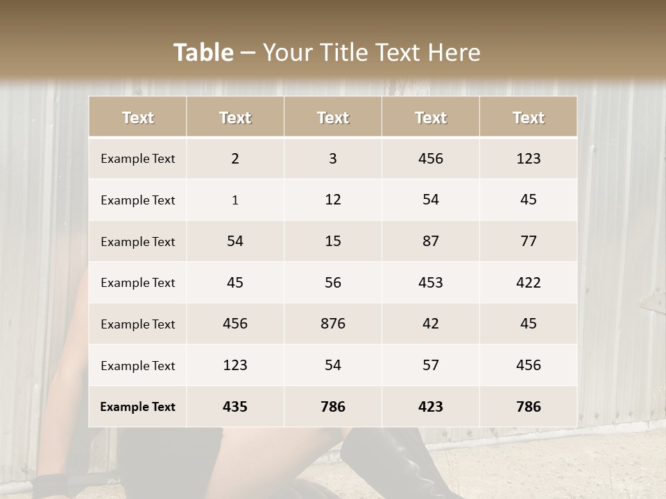 She's Tough, And She's Hot,...And She Looks Good Too PowerPoint Template