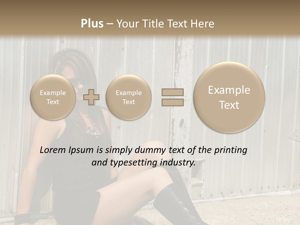 She's Tough, And She's Hot,...And She Looks Good Too PowerPoint Template