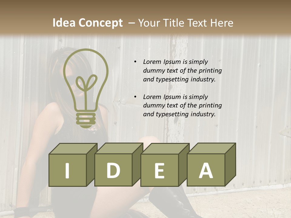 She's Tough, And She's Hot,...And She Looks Good Too PowerPoint Template