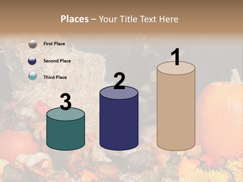 German Shepard Dog In Autumn Setting PowerPoint Template