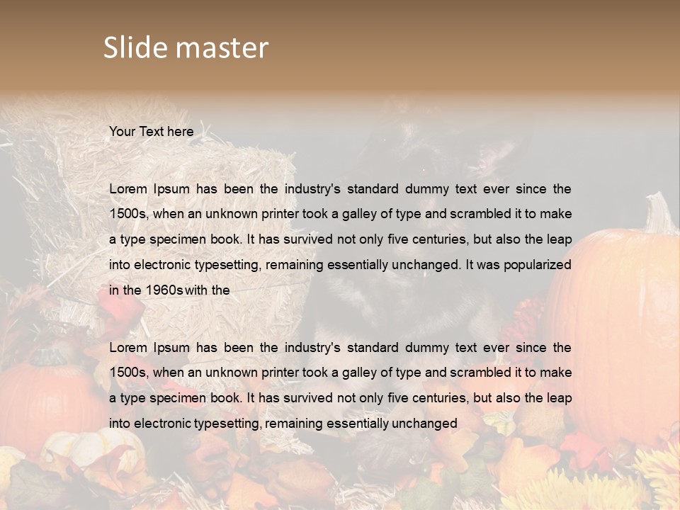 German Shepard Dog In Autumn Setting PowerPoint Template