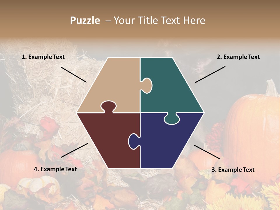 German Shepard Dog In Autumn Setting PowerPoint Template