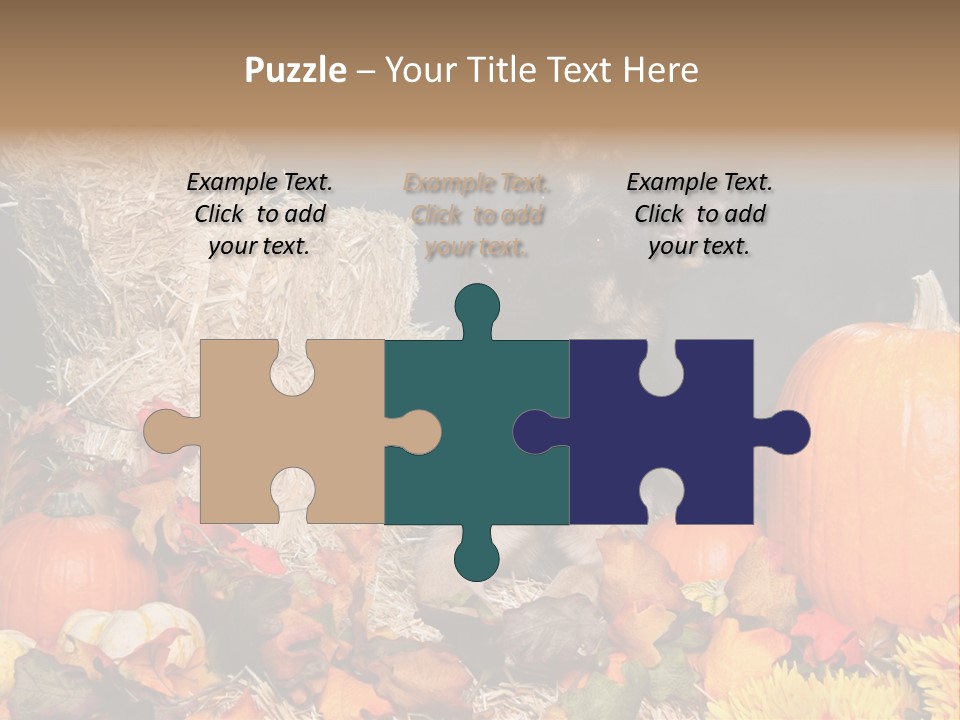 German Shepard Dog In Autumn Setting PowerPoint Template