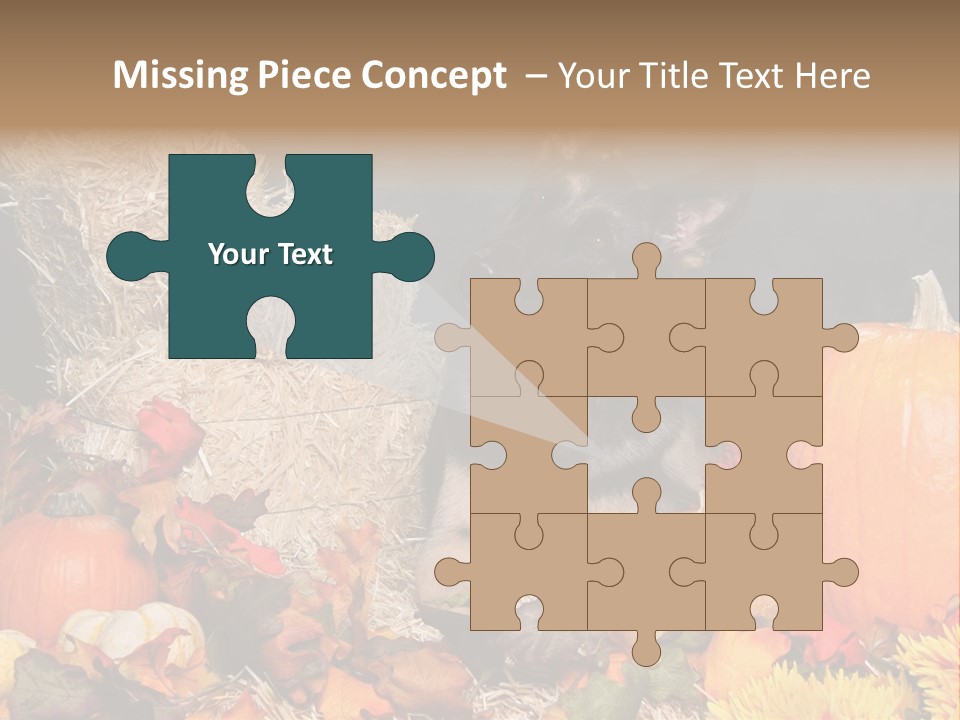 German Shepard Dog In Autumn Setting PowerPoint Template