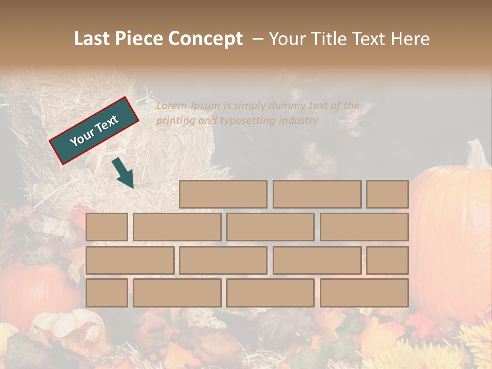 German Shepard Dog In Autumn Setting PowerPoint Template