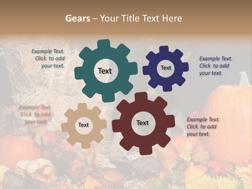 German Shepard Dog In Autumn Setting PowerPoint Template