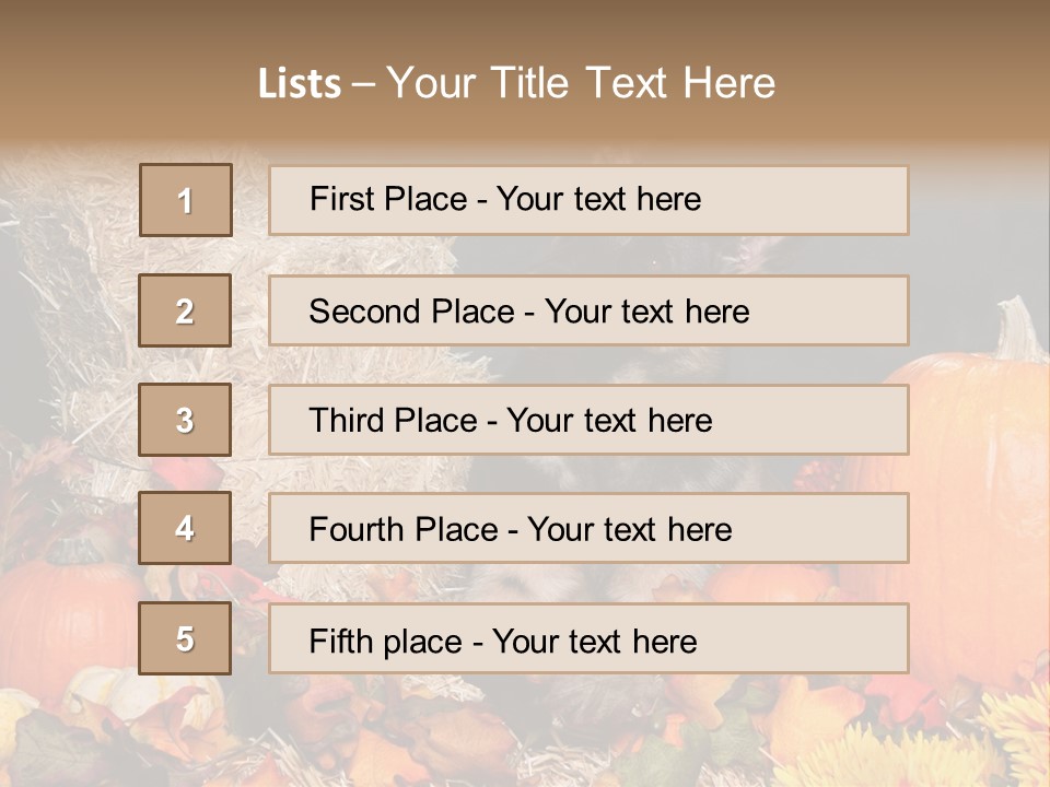 German Shepard Dog In Autumn Setting PowerPoint Template
