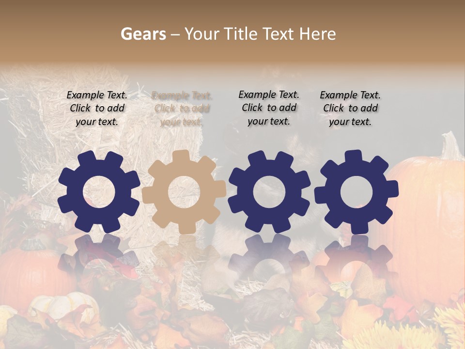 German Shepard Dog In Autumn Setting PowerPoint Template