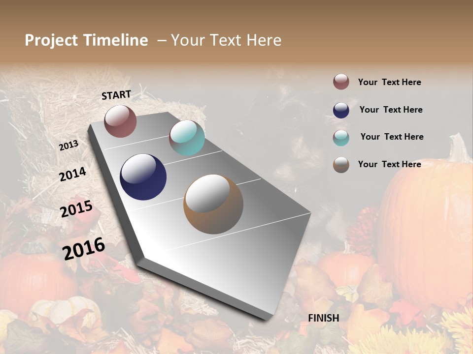 German Shepard Dog In Autumn Setting PowerPoint Template