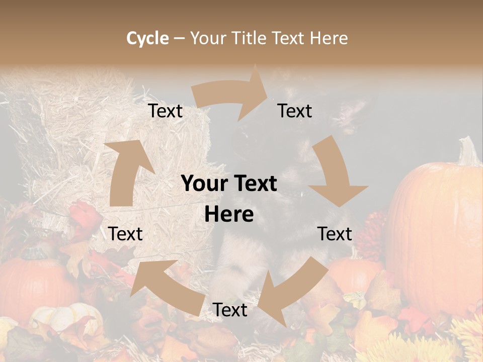 German Shepard Dog In Autumn Setting PowerPoint Template