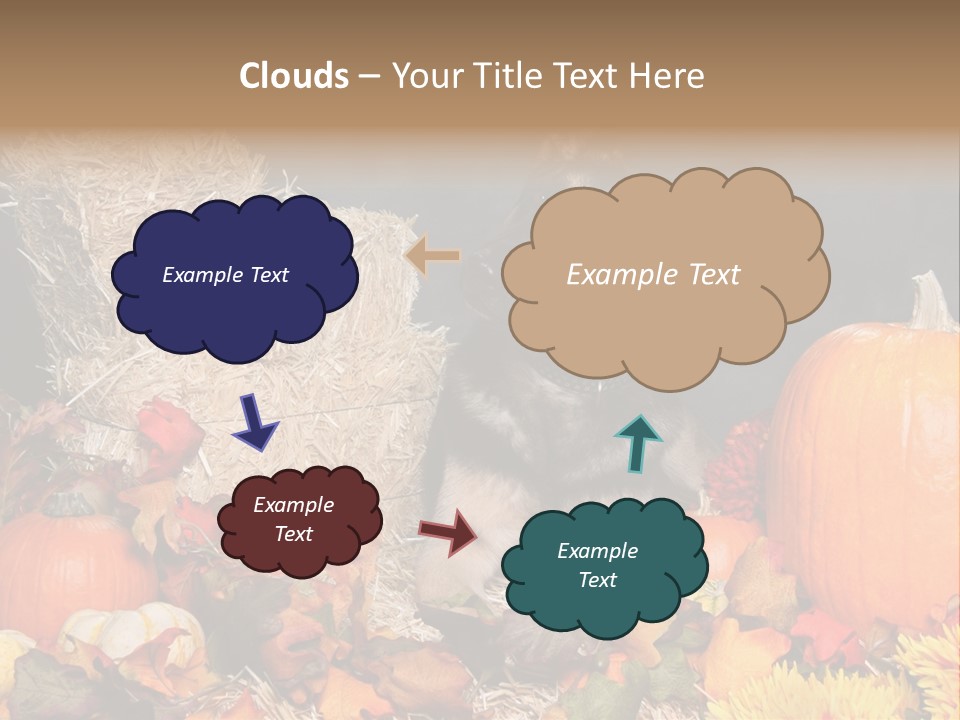 German Shepard Dog In Autumn Setting PowerPoint Template