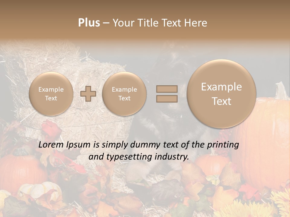 German Shepard Dog In Autumn Setting PowerPoint Template