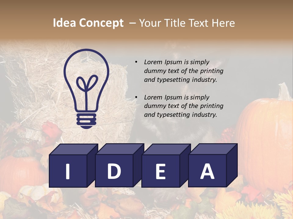 German Shepard Dog In Autumn Setting PowerPoint Template