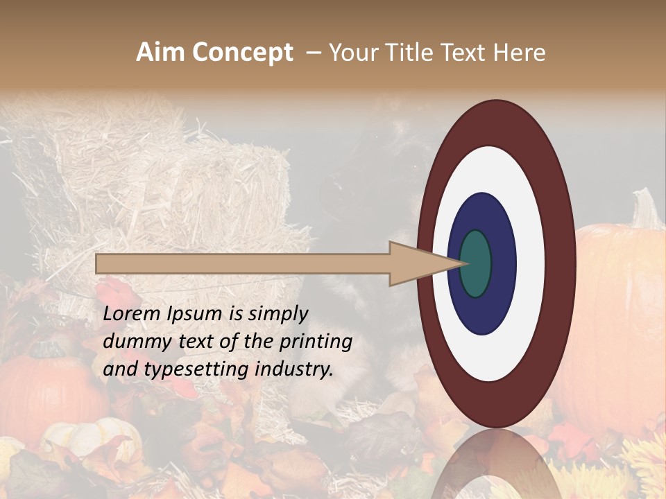 German Shepard Dog In Autumn Setting PowerPoint Template