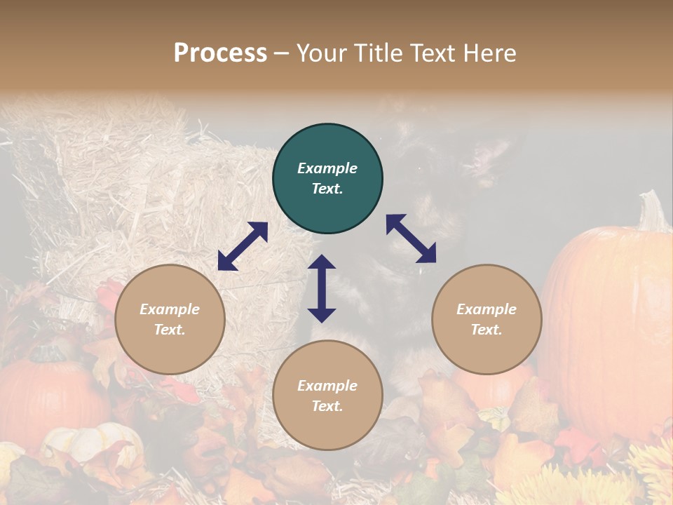 German Shepard Dog In Autumn Setting PowerPoint Template