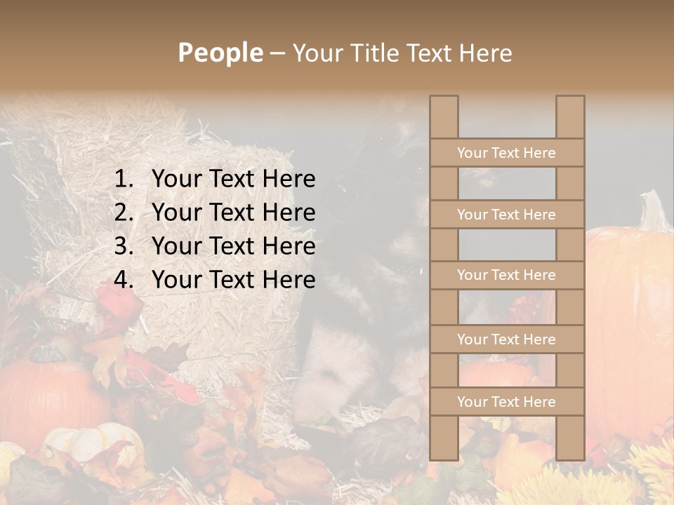 German Shepard Dog In Autumn Setting PowerPoint Template