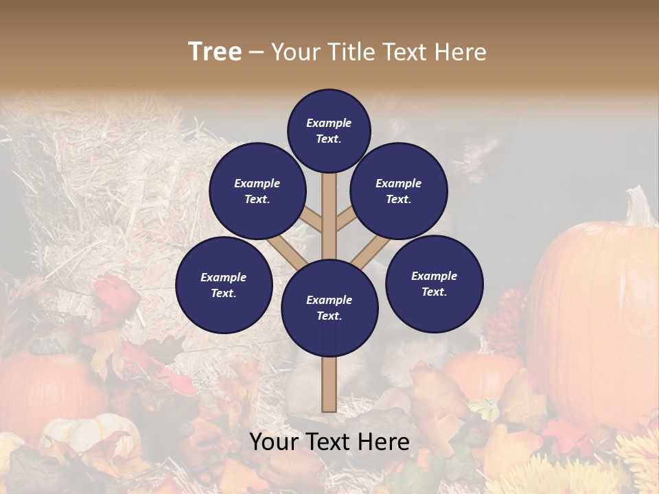 German Shepard Dog In Autumn Setting PowerPoint Template