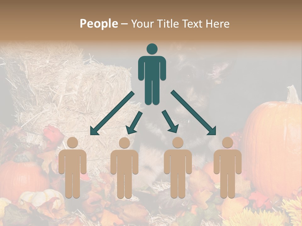 German Shepard Dog In Autumn Setting PowerPoint Template