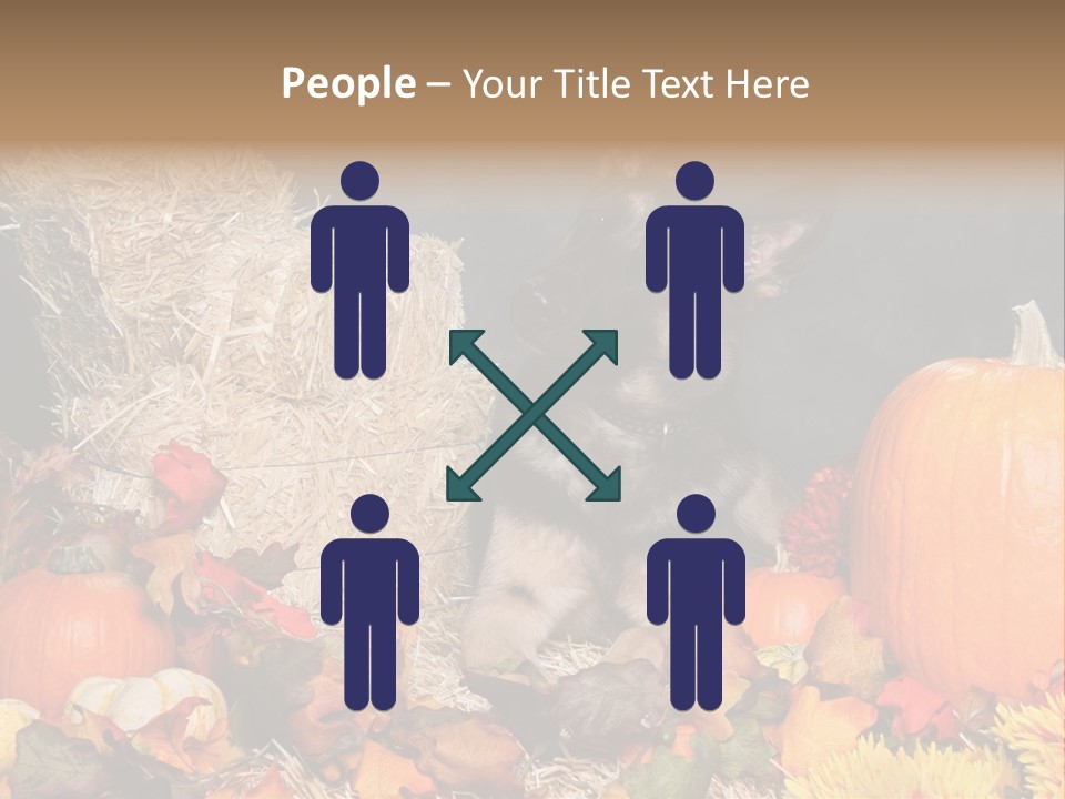 German Shepard Dog In Autumn Setting PowerPoint Template