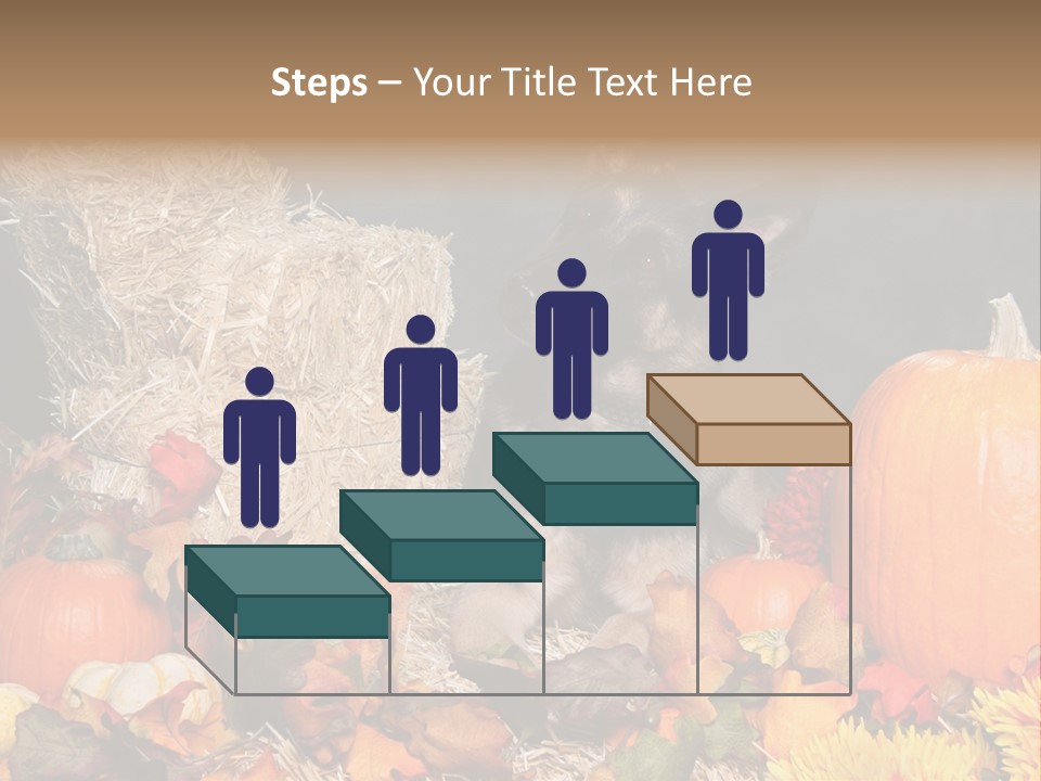 German Shepard Dog In Autumn Setting PowerPoint Template