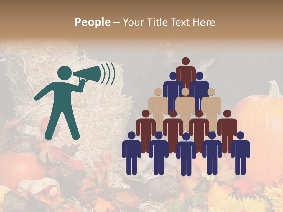 German Shepard Dog In Autumn Setting PowerPoint Template