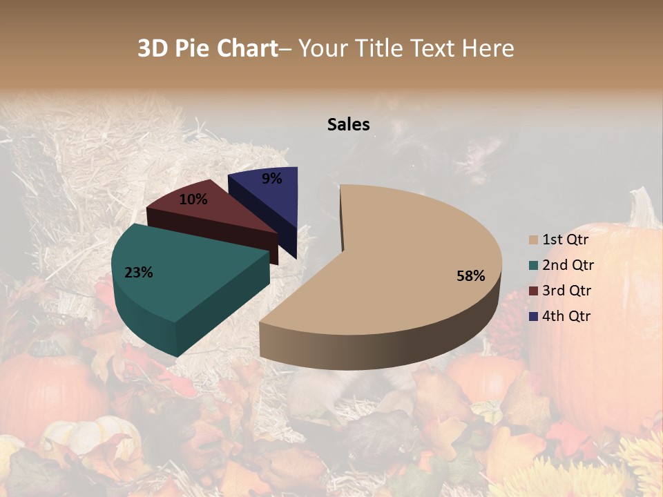 German Shepard Dog In Autumn Setting PowerPoint Template