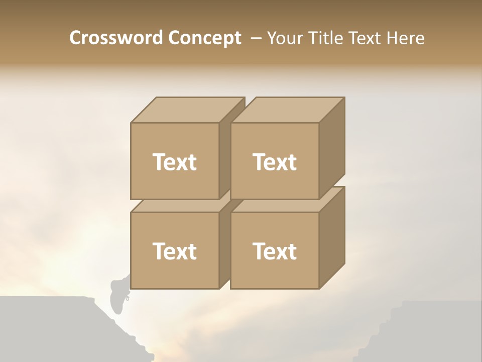 Silhouette Of Jumping Man Against Sunset PowerPoint Template