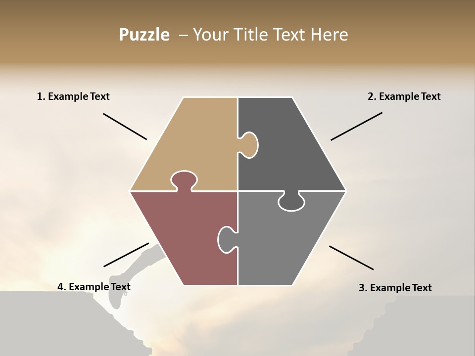 Silhouette Of Jumping Man Against Sunset PowerPoint Template