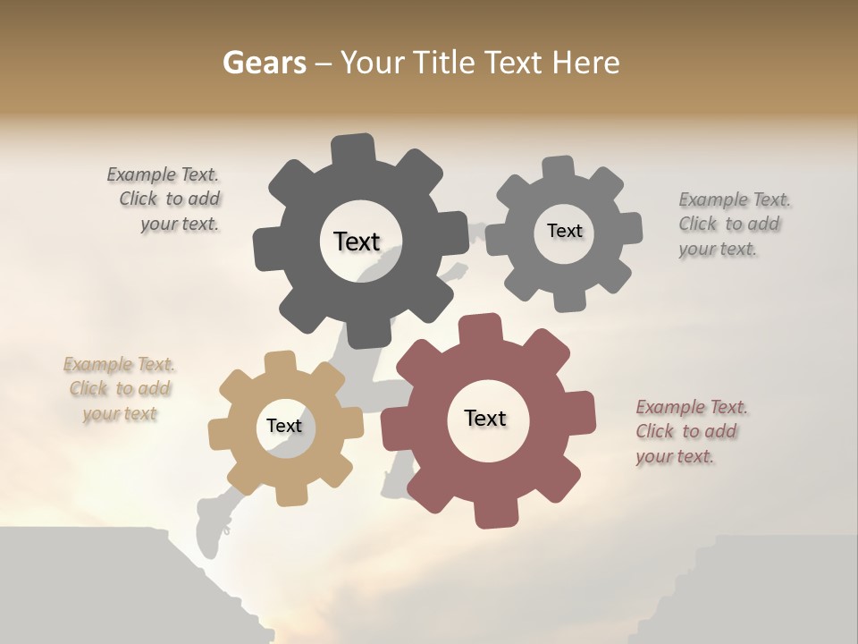 Silhouette Of Jumping Man Against Sunset PowerPoint Template