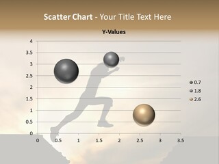 Silhouette Of Jumping Man Against Sunset PowerPoint Template