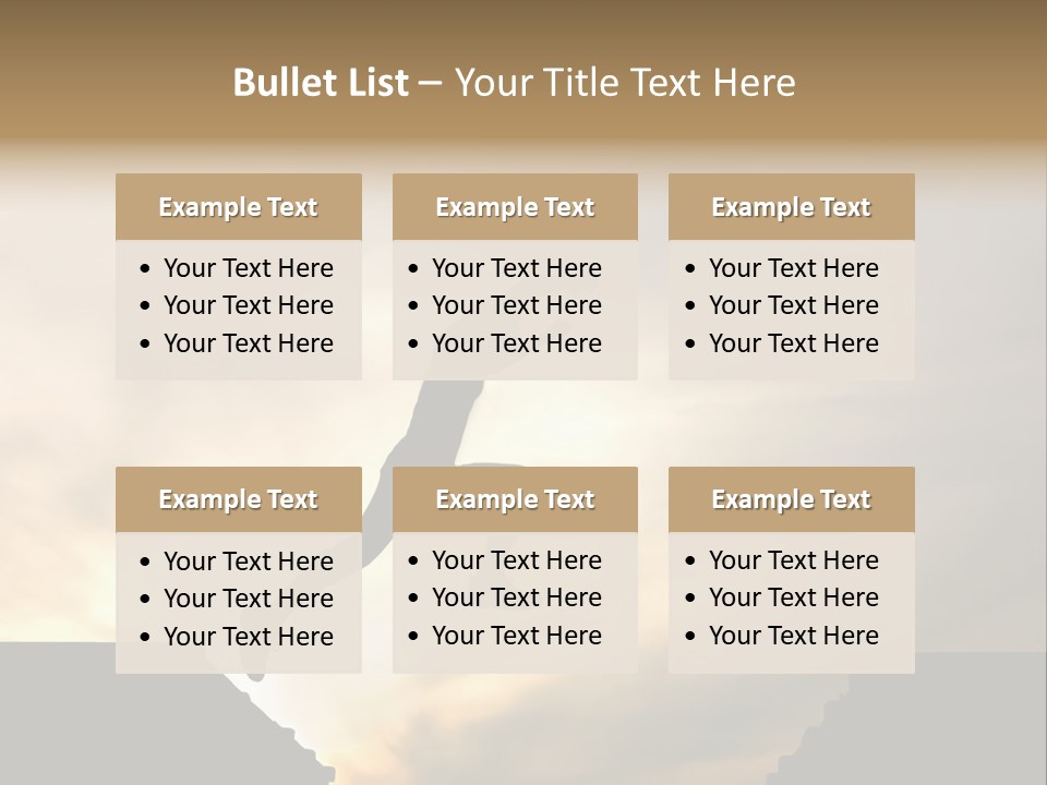 Silhouette Of Jumping Man Against Sunset PowerPoint Template