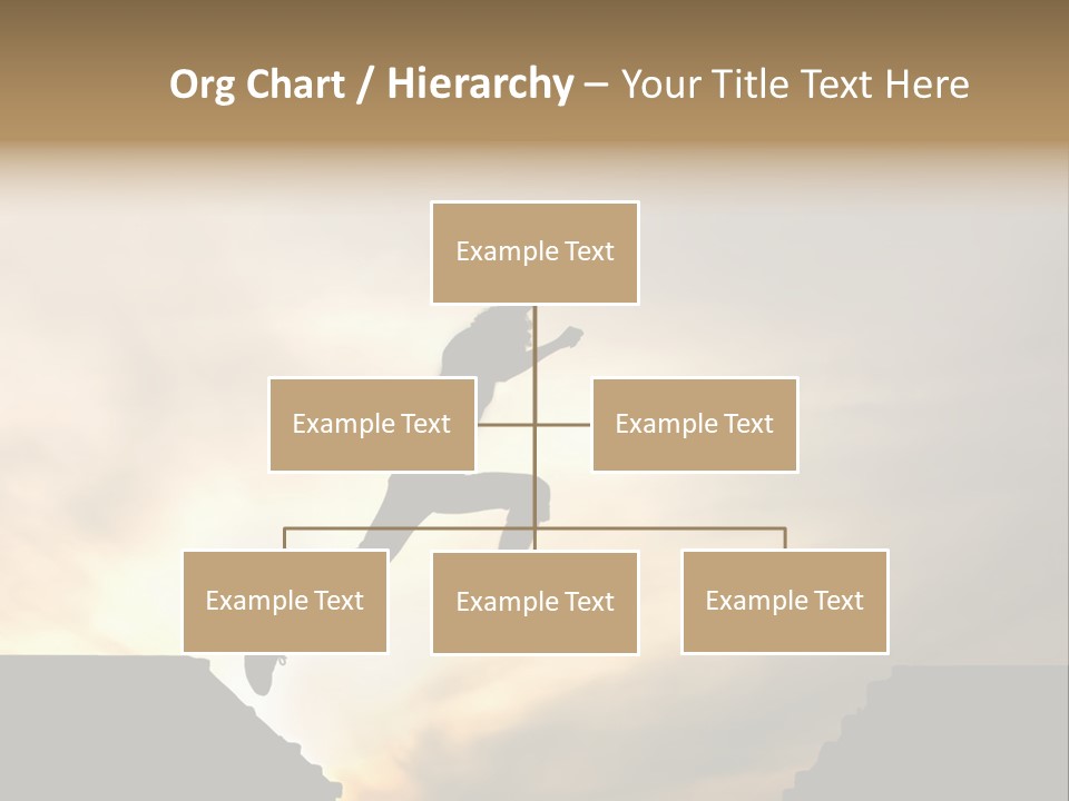 Silhouette Of Jumping Man Against Sunset PowerPoint Template