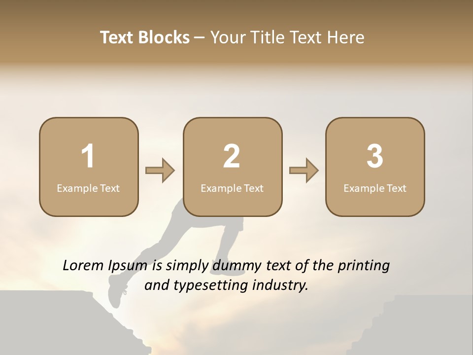 Silhouette Of Jumping Man Against Sunset PowerPoint Template