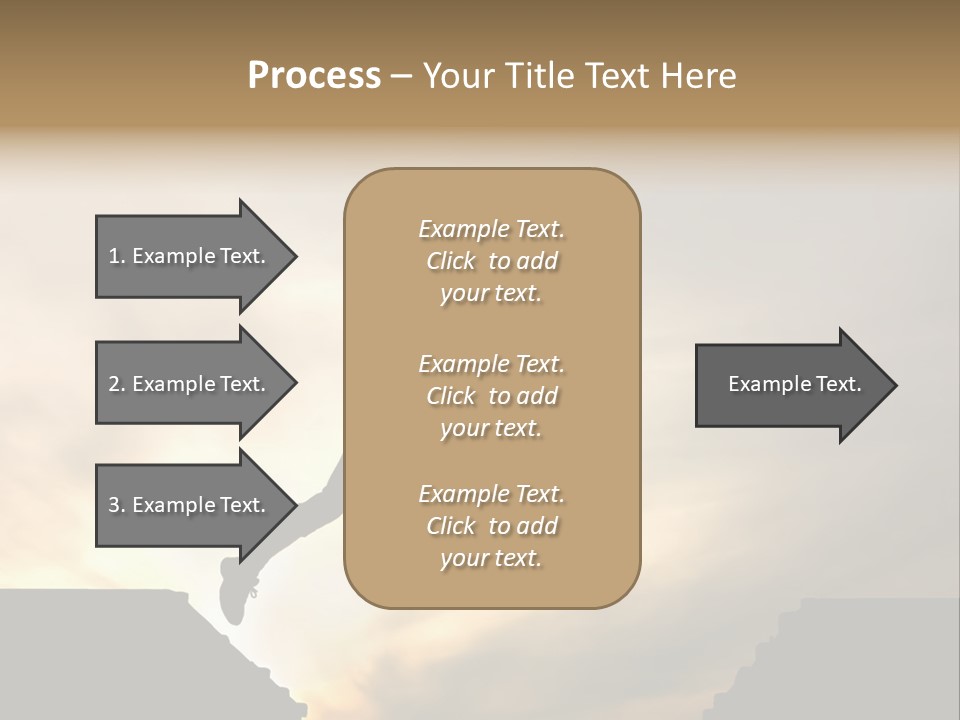 Silhouette Of Jumping Man Against Sunset PowerPoint Template