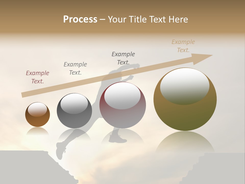 Silhouette Of Jumping Man Against Sunset PowerPoint Template