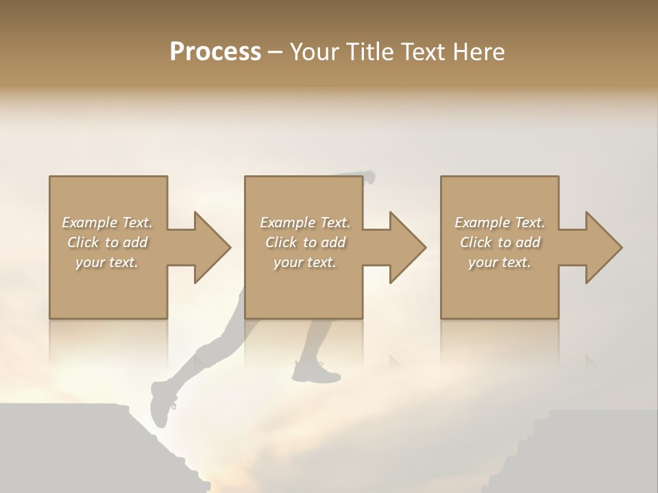 Silhouette Of Jumping Man Against Sunset PowerPoint Template