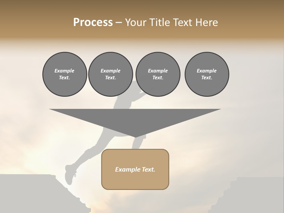 Silhouette Of Jumping Man Against Sunset PowerPoint Template